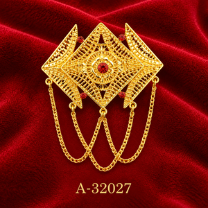 Broche de Aleación de Zinc Chapado en Oro con Perlas de Imitación y Circonitas en Forma de Paz, Pieza Destacada para Bodas y Fiestas de Compromiso de Mujeres - Product Image 1