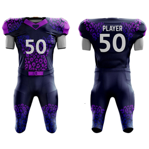 Meilleur design, haute qualité, uniforme de football américain personnalisé imprimé en polyester, épaulettes, tissu respirant, manches courtes, personnalisable - Product Image 4