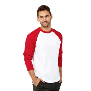 Camiseta de Manga Larga Lisa para Hombre, Diseño Sencillo, Venta al por Mayor, Ropa Masculina de Alta Calidad, Cuello Redondo - Product Image 2