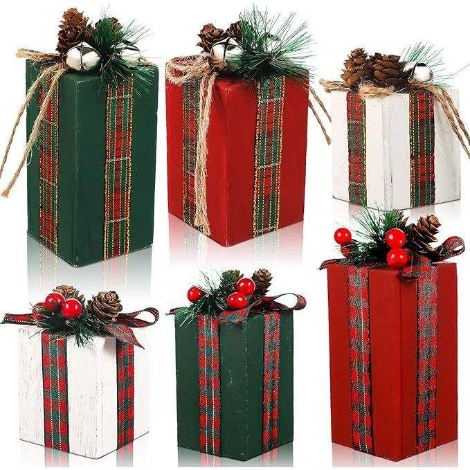 mainly red, green and white Color