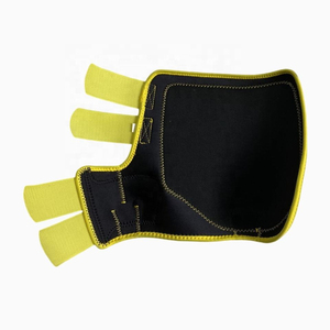 Bottes de protection de luxe jaunes pour chevaux, en tissu maillé respirant et durable, couleur unie, avec soutien des jambes pour l'équitation (type 'Flies Boot') - Product Image 6
