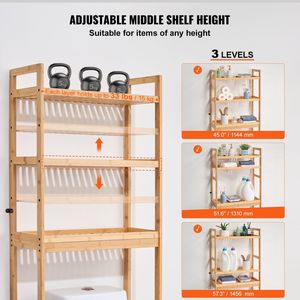 Organizzatore a 3 Ripiani per il Bagno, Salvaspazio, da Posizionare Sopra il WC - Product Image 2