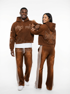 ชุดเสื้อสเวตเชิ้ตพรีเมียมคุณภาพสูงแบบสั่งทำพิเศษ พร้อมฮู้ดและกางเกงลายทาง ชุดกีฬาผ้าฝ้ายสวมใส่สบาย - Product Image 6