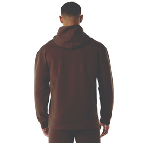 Ensemble de survêtement à capuche marron pour homme, manches longues, couleur unie, avec poches latérales, matière respirante en spandex et polyester, vêtements décontractés - Product Image 6