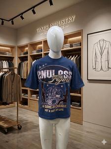 Nouveaux T-shirts personnalisables sérigraphiés en jersey 100% coton 300 GSM, vierges, unis, épais, coupe classique pour hommes - Product Image 6