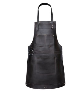 Delantal de Trabajo Unisex de Cuero Genuino, Resistente, con Cintura Ajustable, Múltiples Bolsillos, Resistente a la Abrasión, con Detección de Agujas HARAZ - Product Image 1