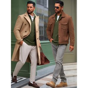 2025 hommes décontracté coupe ajustée quart Zip pull à manches longues tricot côtelé pour Polo avec col montant automne cachemire imprimé - Product Image 4