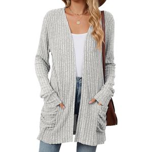 Cardigan Oversize Leggero da Donna a Maniche Lunghe, Maglione Casual alla Moda per le Vacanze Autunnali, Categoria Cappotto - Product Image 1