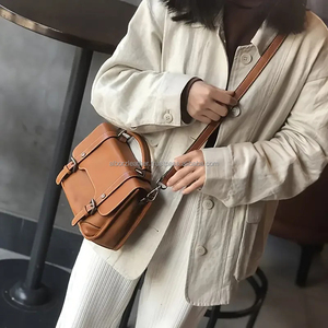 ALBORZ Unisex Slim Cross Body Buffalo Genuine Vintage Leather Messenger Bag Custom Logo Durable Flap Lightweight Portable 2-2.9L - Product Image 6