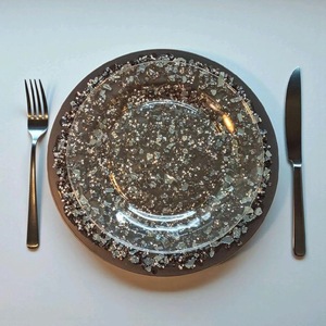 Assiette en résine d'art populaire ILAHI - Motif floral simple, durable, multi-occasions, pour servir, offrir, décorer l'intérieur, Uttar - Product Image 4