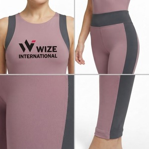 Combinaison de yoga sans manches taille haute color block pour femme, effet ventre plat, longueur intégrale - Product Image 5