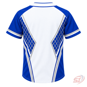 เสื้อเบสบอลแบบมีกระดุมเต็มตัว ลายโลโก้แบบกำหนดเอง รุ่นรอยัลไดมอนด์ ชุดทีม ระบายอากาศได้ดี สำหรับผู้ชายและเยาวชน ผลิตโดยผู้ผลิตชุดกีฬา - Product Image 2