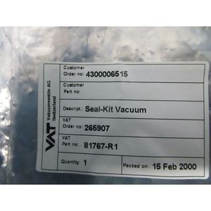 Kit de sellado 4 VAT 81767-R1, vacío, O-ring, N-500-327 - Equipo y piezas de semiconductores de confianza de la marca global Legacy - Product Image 3