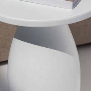 Mesa Auxiliar de Concreto Blanco Vandana Zenova Flux, Diseño de Muebles Modernos y Minimalistas - Product Image 5