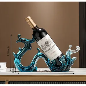 Support et porte-bouteille à vin rustique fait main en acier inoxydable, design vintage, pour bar à domicile et fêtes, étanche, design moderne et luxueux - Product Image 1