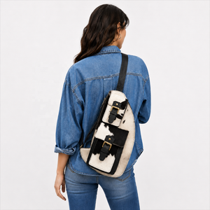 Nuevo Bolso de Hombro de Cuero de Vaca de Diseño, Elegante y Moderno, Bolso de Viaje con Pelo de Vaca, Fácil de Llevar, Cinturón Portamonedas - Product Image 3