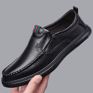 Mocassins pour hommes, dessus en PU, semelle en caoutchouc, chaussures décontractées - Product Image 2