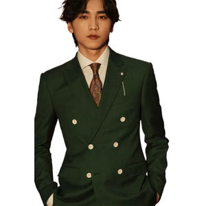 Nouveau pantalon de costume pour homme, design personnalisé, tissu TR respirant, anti-plis, haute qualité, élégant, col en V, coupe ajustée - Product Image 4