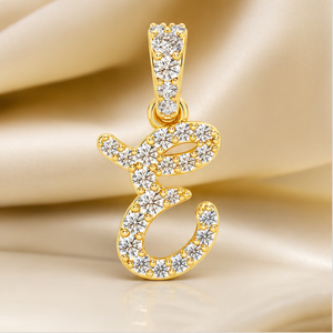 Personalized Trendy Custom Cute <b>Initial</b> Alphabet Letter Charms Necklace Fine Solid 10K Gold Natural Diamond Pendant Gift Wedding - Product Image 6