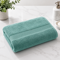 Premium Grade 400 GSM Compressed Woven Bath Towel Quick Dry 70x140 cm Medical Wellness Hospital OEM Logo Embroidery Towels Low