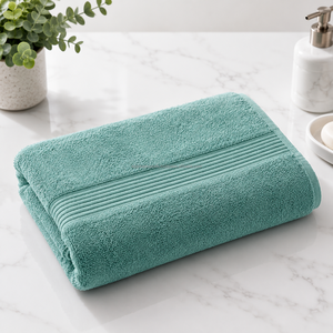 Premium Grade 400 GSM Compressed Woven <b>Bath</b> Towel Quick Dry 70x140 cm Medical Wellness Hospital OEM Logo Embroidery Towels Low - Product Image 1