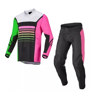 Ensemble de motocross pour hommes en nylon et polyester de haute qualité, maillot et pantalon de course automobile - Product Image 1