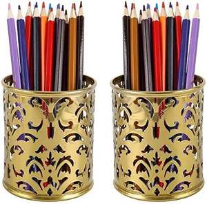 Portalápices de Metal Cobre Antiguo con Forma de Ciclo, Ideal para Organizador de Escritorio y Uso Diario Duradero en Oficina y Hogar - Product Image 2