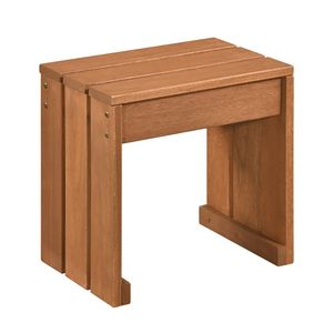 Panca da Giardino Singola in Legno Massello Senza Schienale per Esterni 1 Pezzo - Product Image 6