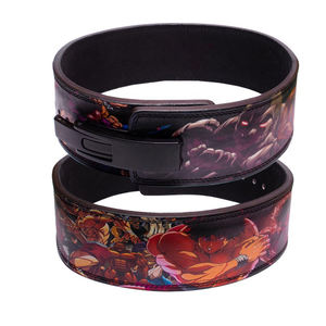 Cinturón de Cuero para Entrenamiento de Gimnasio, Cinturón de Levantamiento de Pesas con Hebilla de Palanca, Cinturón de Powerlifting de Cuero Genuino, Diseño Ajustable de Talla Personalizada - Product Image 1