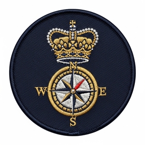 Écusson rond en tissu bordeaux brodé avec étoile et couronne maçonniques, motif lingot d'or, pour insignes de franc-maçonnerie, emblème d'uniforme et vêtements fraternels - Product Image 2