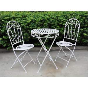 Conjunto de Muebles de Hierro Decorativos Clásicos para Jardín, Patio o Terraza con Trabajo Metálico Artístico y Aspecto Elegante - Product Image 1