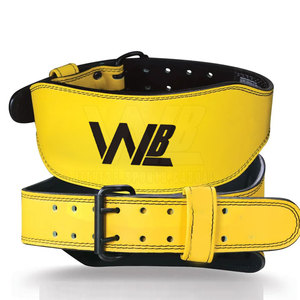 <b>Exercise</b> Waist Protection Deep Squat Hard Pull Bench Press Training Gym <b>Belt</b> Weightlifting Double Prong Buckle Cowhide - Product Image 6