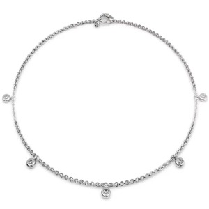 Pulsera de Diamantes Redondos Auténticos en Oro Blanco de Lujo, Joyería Fina de Diseño para Damas - Product Image 1