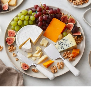 <b>Cheese</b> <b>Knife</b> <b>Set</b> With Stainless Steel Blades And White Plastic Handles Durable <b>Cheese</b> Tools For Restaurant Use And Hotel Use - Product Image 6