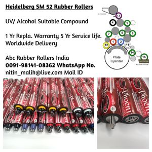 ลูกกลิ้งยาง SM 52 สำหรับเครื่องพิมพ์ออฟเซ็ต Speed master แบบไฮบริด เทคโนโลยีเยอรมัน รับประกัน 1 ปี อายุการใช้งาน 5 ปี ระยะเวลาบริการ 28+ ปี - Product Image 2