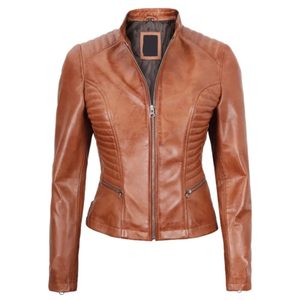 Custom Design Fashionable <b>Leather</b> <b>Jacket</b> For Women OEM Wholesale Comfortable Stylish Casual Street Wear Genuine <b>Leather</b> <b>Jacket</b> - Product Image 3