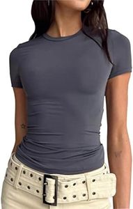 Camiseta básica confeccionada con tela de algodón orgánico, corte ajustado, diseño de manga corta y superficie apta para logotipo personalizado. - Product Image 3