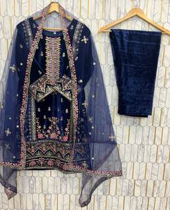 Costume en velours de style pakistanais, tendance ethnique au Royaume-Uni - Product Image 6