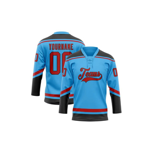 Maillot de hockey sur glace respirant de qualité supérieure, personnalisable avec logo, uniforme d'équipe unisexe pour adultes, nom d'équipe personnalisé - Product Image 5