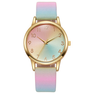 Reloj de pulsera de cuarzo digital romano, moderno, sencillo y a la moda, con correa de cuero, para mujer, venta al por mayor de fábrica. - Product Image 4