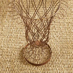 Handmade Iron Tabletop Vase Industrial Design <b>Wire</b> Mesh Structure Decorative Metal <b>Flower</b> Holder - Product Image 4