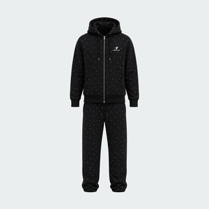 Ensemble de survêtement en coton épais personnalisé, style streetwear graphique oversize, vente en gros OEM ODM - Product Image 1