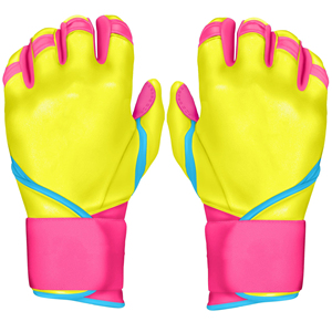 Gants de frappeur de baseball en cuir personnalisés - Utilisation d'entraînement - Main droite/gauche - Fermeture auto-agrippante - Tailles XXL/XL/M/L/S - Couleurs personnalisées - Séchage rapide - Product Image 1