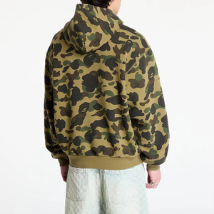 Sudadera con Capucha Corta de Algodón Grueso con Estampado de Camuflaje, Unisex, Verde, Personalizada con Estampado Gráfico Completo, Felpa Francesa, Sudaderas para Hombre - Product Image 2