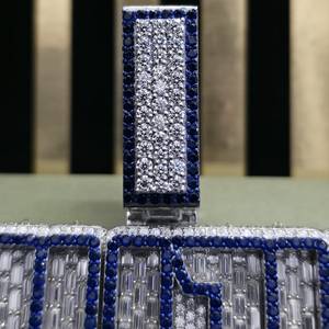 Enamel Latter Custom VVS Moissanite <b>Pendant</b> Hip Hop 925 <b>Silver</b> <b>Pendant</b> Two Tone <b>Initial</b> Latter <b>Pendant</b> Pass Diamond Tester - Product Image 2
