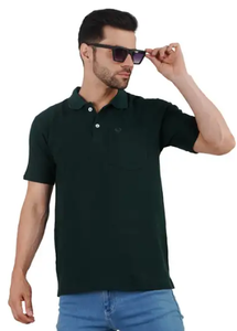 เสื้อยืดโปโลคลาสสิคสีเขียวมะกอก – ผ้าฝ้ายผสมเนื้อนุ่มระดับพรีเมียม ระบายอากาศได้ดี สวมใส่สบาย พร้อมปกเสื้อแบบสมาร์ท ติดกระดุม - Product Image 5
