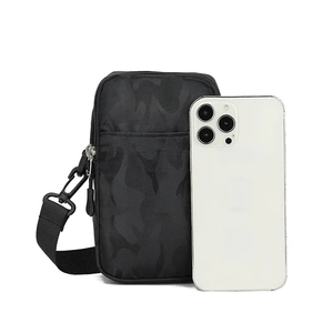 Sac bandoulière noir en gros pour téléphone portable, idéal pour les voyages quotidiens, réglable, léger, multi-poches, classique, pour occasions formelles et décontractées - Product Image 1