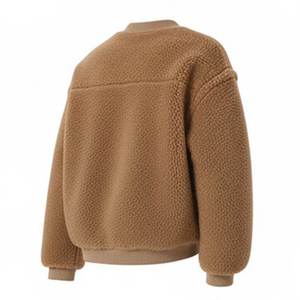 Nuevas Chaquetas Sherpa Camel con Logotipo Personalizado al por Mayor para Mujer, Prendas de Invierno Vintage, Chaquetas de Moda Urbana con Cierres de Cuero de Alta Demanda - Product Image 4