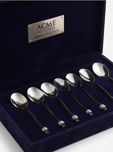 Modern Stainless Steel Teaspoons With Black Handles <b>Mirror</b> Polish Dishwasher Safe Flatware For Wedding Dining And Restaurant - Product Image 4
