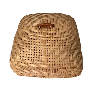 Handwoven Bamboo Food Cover Square Dish Cover Kitchen <b>Table</b> Natural Woven Food <b>Protector</b> Fruit Bread 14 Inch Supplier - Product Image 1